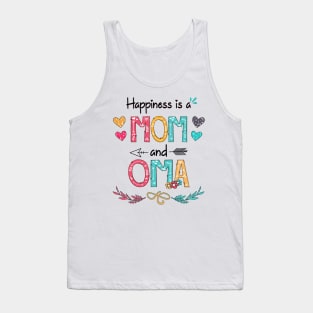 Happiness Is A Mom And Oma Wildflower Happy Mother's Day Tank Top